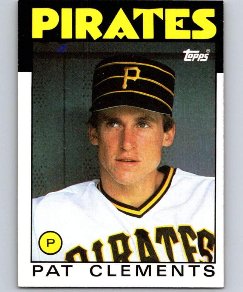 1986 Topps #754 Pat Clements RC Rookie Pirates MLB Baseball Image 1