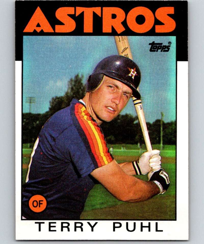 1986 Topps #763 Terry Puhl Astros MLB Baseball Image 1