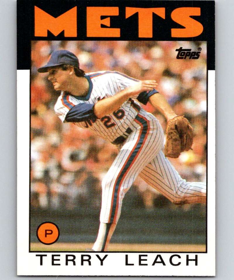 1986 Topps #774 Terry Leach Mets MLB Baseball Image 1