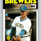 1986 Topps #780 Robin Yount Brewers MLB Baseball Image 1
