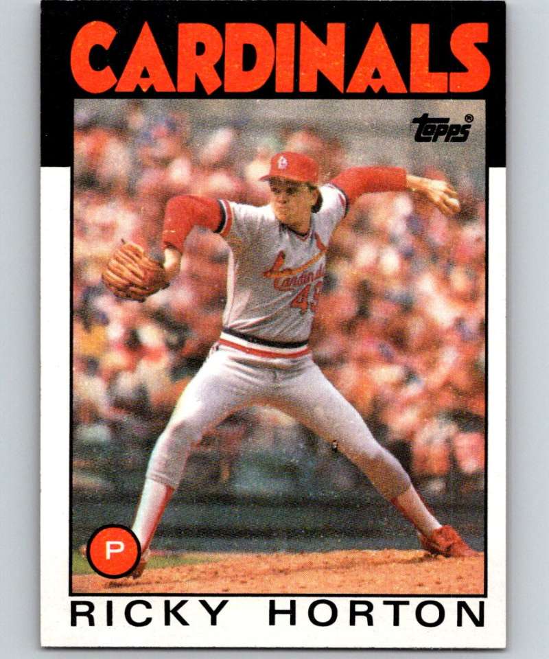 1986 Topps #783 Ricky Horton Cardinals MLB Baseball Image 1