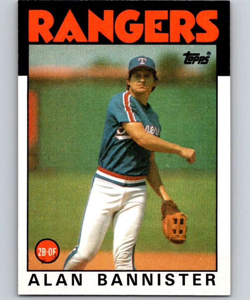 1986 Topps #784 Alan Bannister Rangers MLB Baseball Image 1