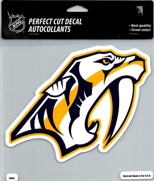 Nashville Predators Perfect Cut 8"x8" Large Licensed Decal Sticker Image 1