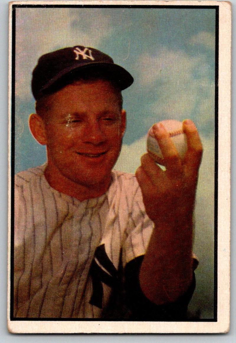 1953 Bowman Color #153 Whitey Ford Baseball Card - BV $800 - No Wrinkles Image 2