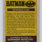 1989 Topps Batman #1 Cover Card Image 2
