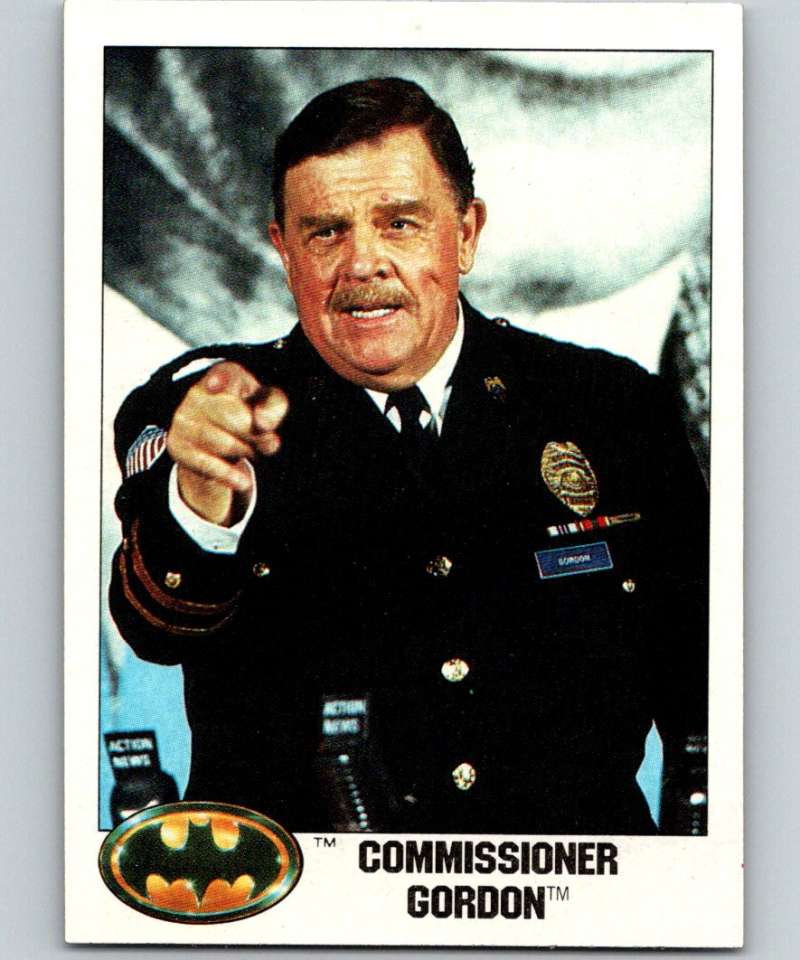 1989 Topps Batman #8 Commissioner Gordon Image 1