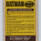 1989 Topps Batman #9 Alfred the Butler