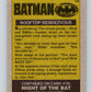 1989 Topps Batman #15 Rooftop Rendezvous Image 2