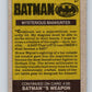 1989 Topps Batman #27 Mysterious Manhunter Image 2