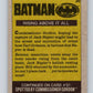1989 Topps Batman #36 Rising Above it all Image 2