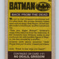 1989 Topps Batman #40 Back from the Dead