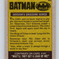 1989 Topps Batman #43 Grissom's Gruesome Demise Image 2