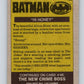1989 Topps Batman #45 Hi Honey! Image 2