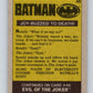 1989 Topps Batman #48 Joy-buzzed to death! Image 2