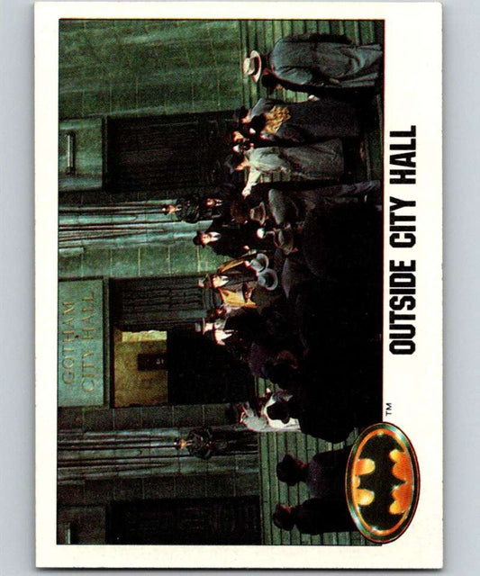 1989 Topps Batman #54 Outside City Hall Image 1