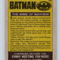 1989 Topps Batman #55 The Mime of Mayhem!