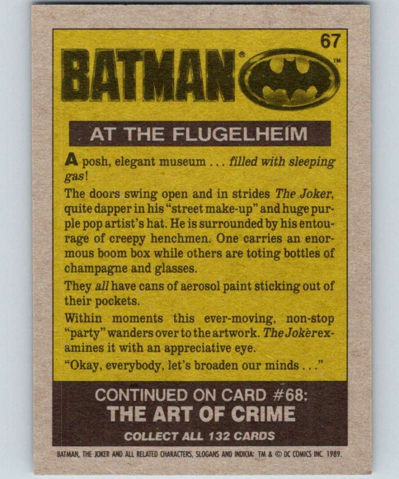 1989 Topps Batman #67 Al the Flugelheim