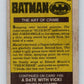 1989 Topps Batman #68 The Art of Crime Image 2