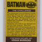 1989 Topps Batman #86 The Challenge Image 2