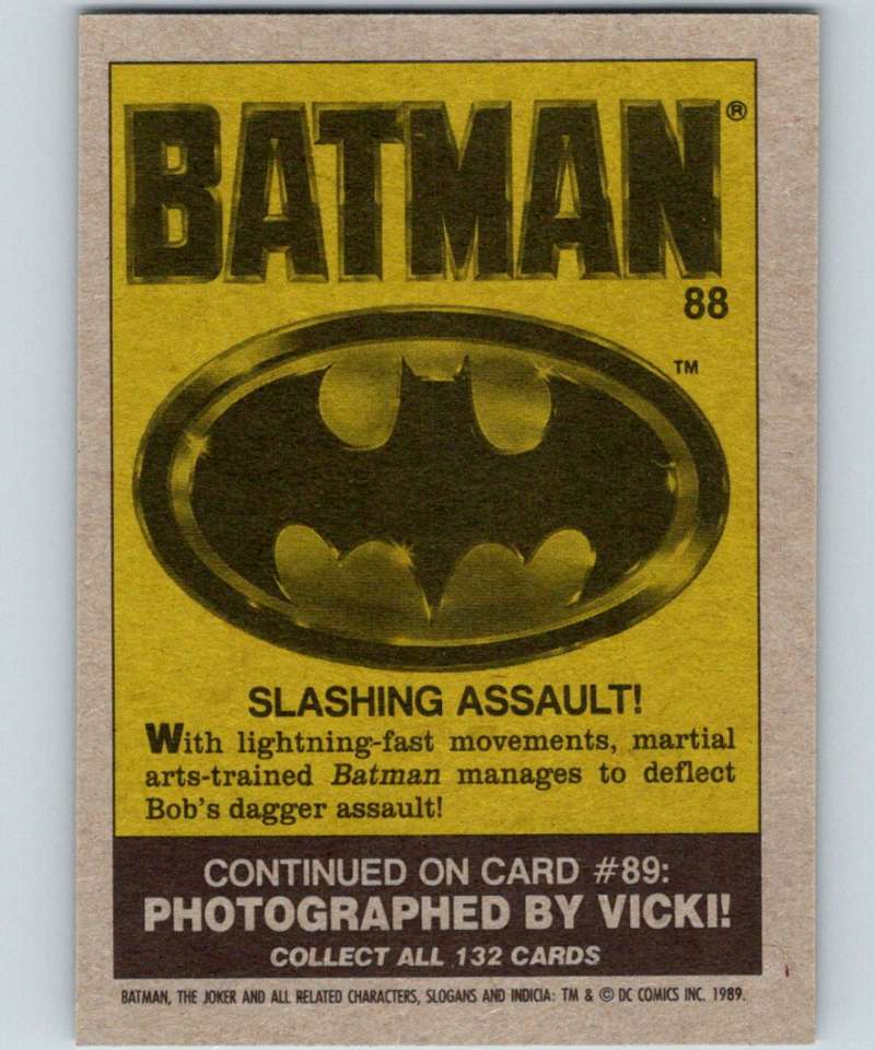 1989 Topps Batman #88 Slashing Assault! Image 2