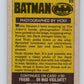 1989 Topps Batman #89 Photographed by Vicki! Image 2