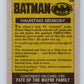 1989 Topps Batman #94 Haunting Memory Image 2