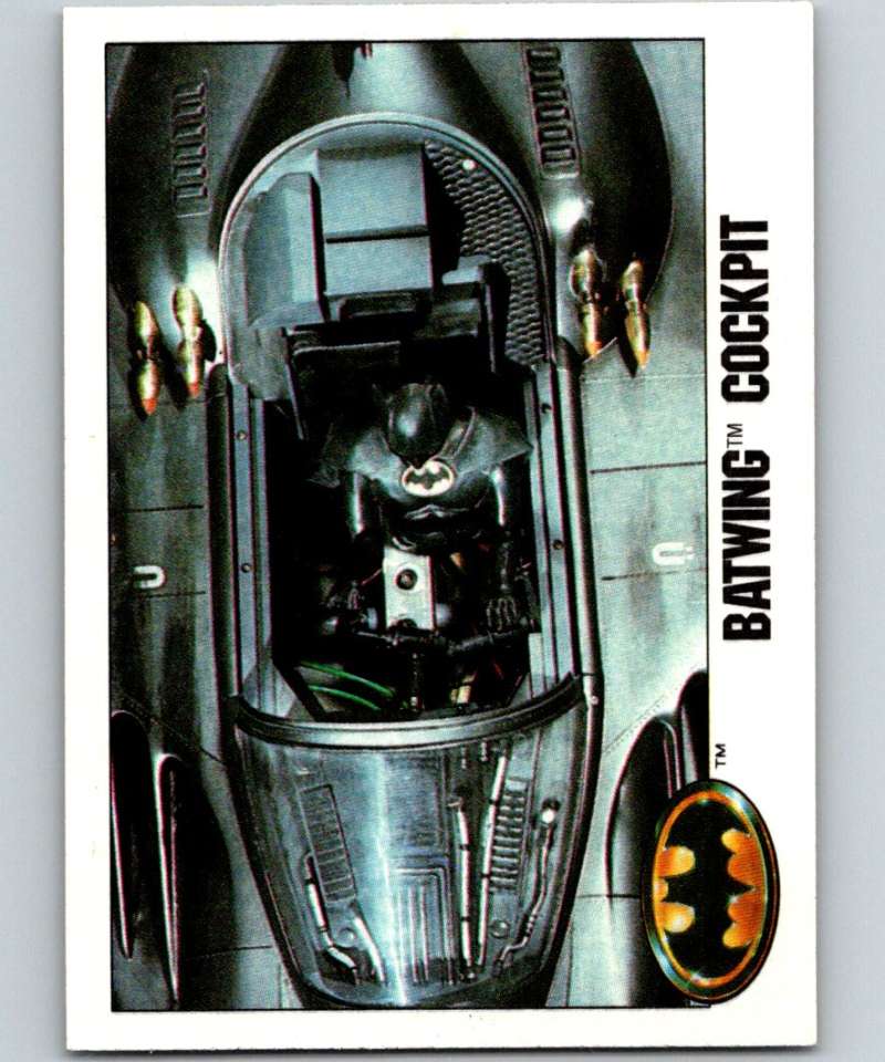 1989 Topps Batman #105 Batwing Cockpit Image 1