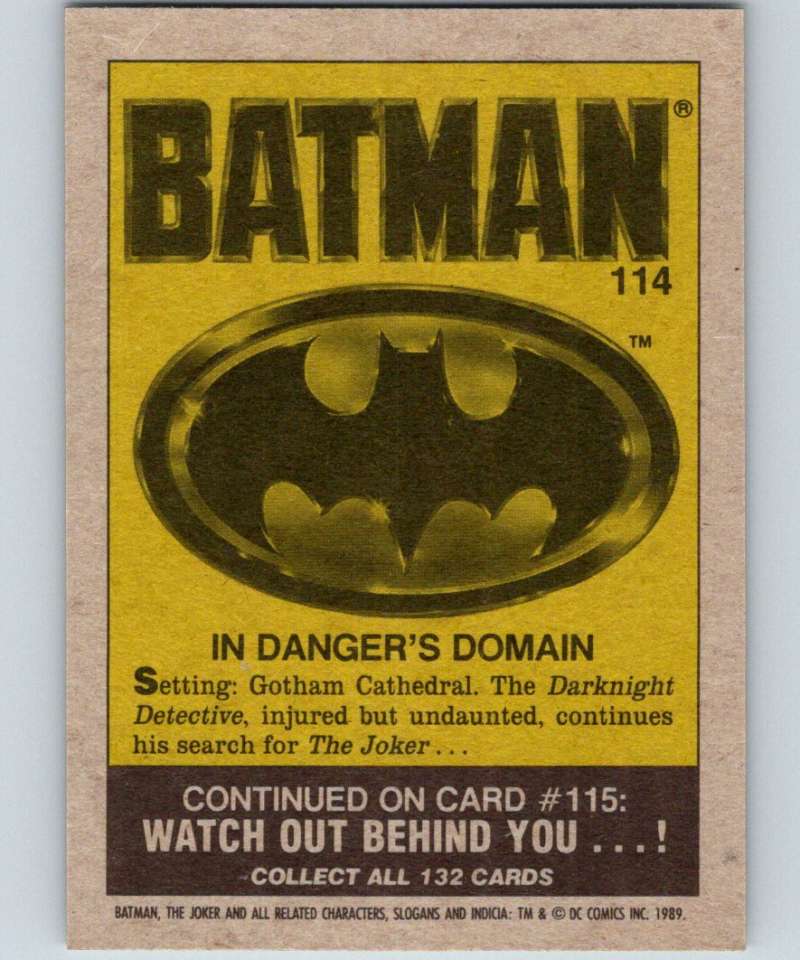 1989 Topps Batman #114 In Danger's Domain