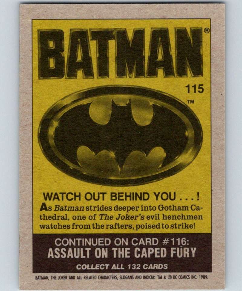 1989 Topps Batman #115 Watch out Behind you