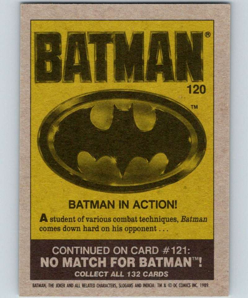 1989 Topps Batman #120 Batman in Action! Image 2
