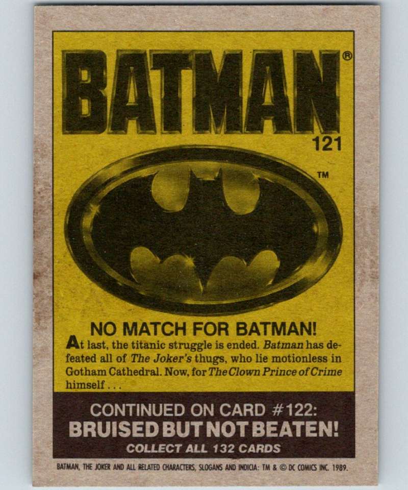 1989 Topps Batman #121 No Match for Batman!