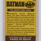 1989 Topps Batman #123 The Joker's Final Stand!