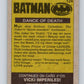 1989 Topps Batman #124 Dance of Death Image 2