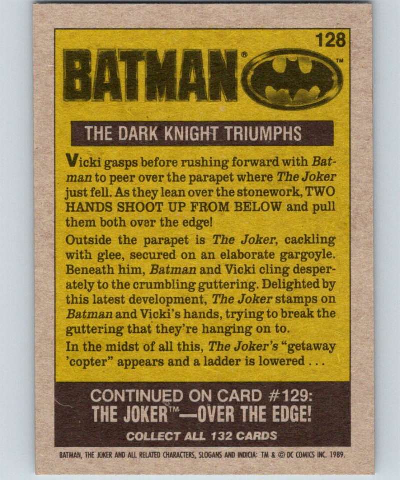 1989 Topps Batman #128 The Dark Knight Triumphs
