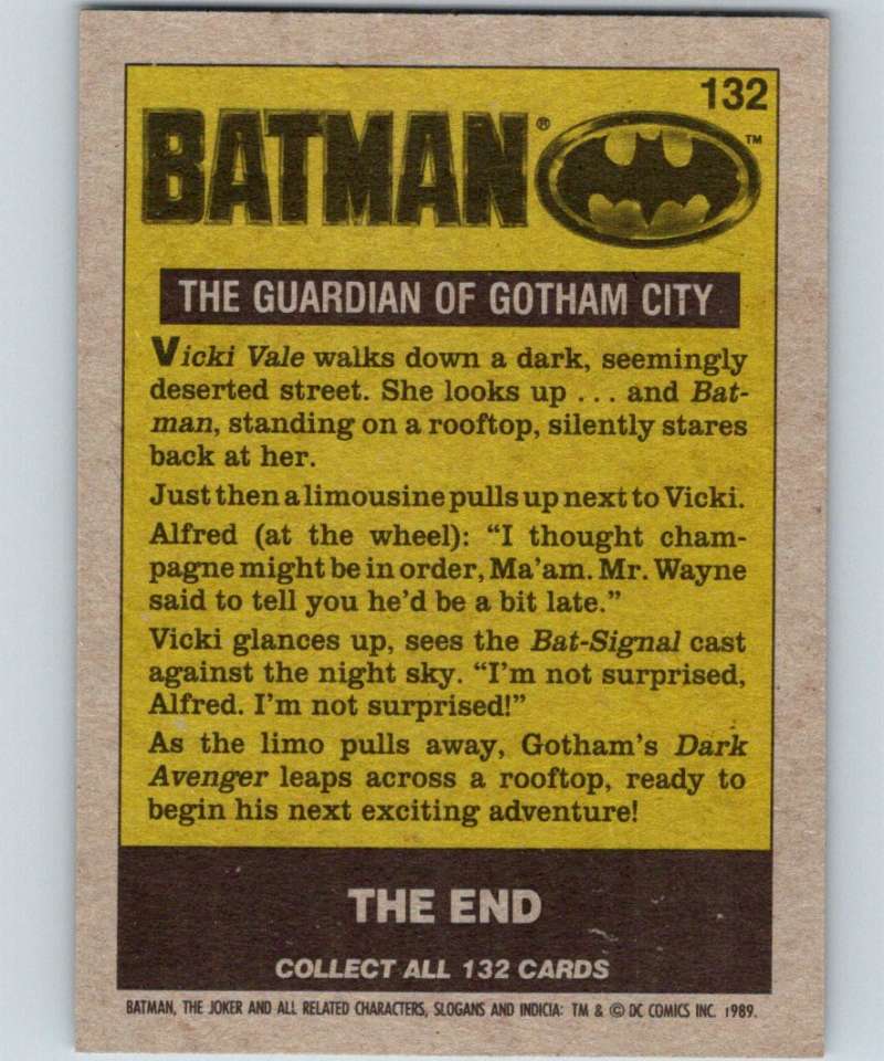 1989 Topps Batman #132 The Guardian of Gotham City