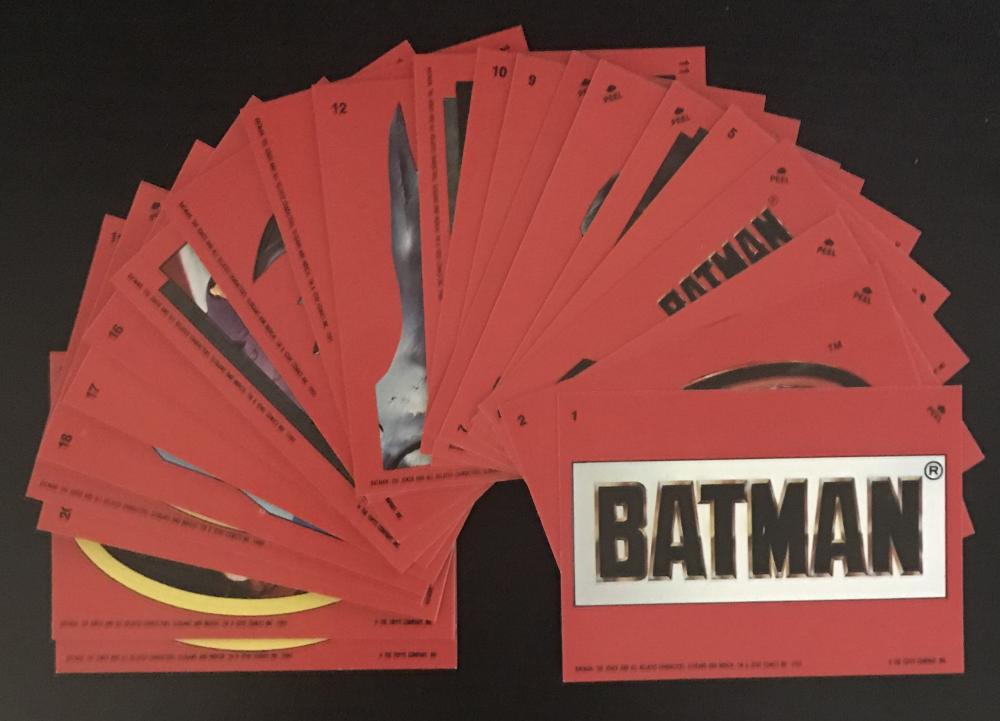 1989 Topps Batman Series 1 Sticker Set 1-22 Mint Condition