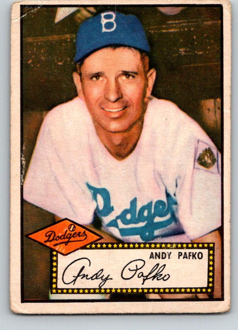 1952 Topps Red Back  #1 Andy Pafko Vintage Baseball Card - BV $5000 Image 2