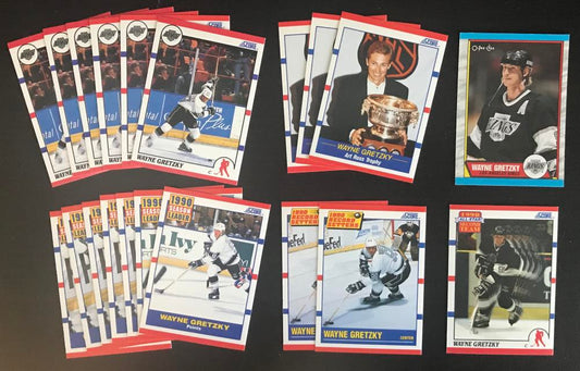 1989 to 1990 Score O-Pee-Chee Wayne Gretzky Card Lot of 20 - BV $52+ Image 1