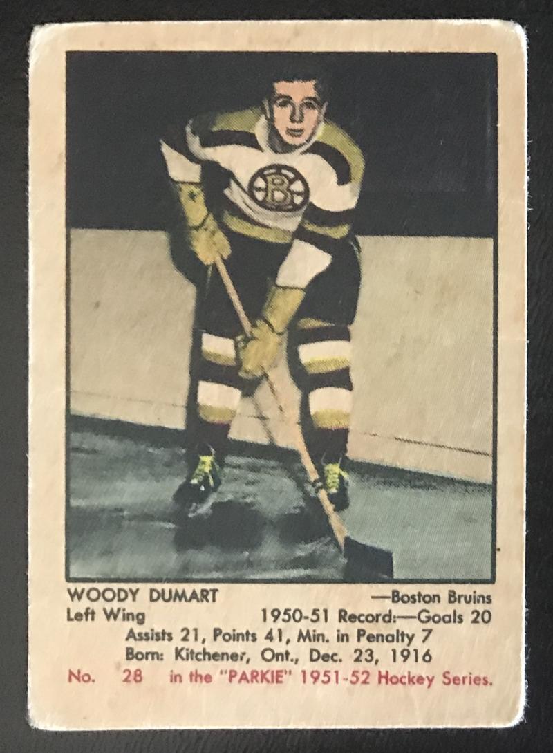 1951-52 Parkhurst #28 Woody Dumart Vintage Hockey