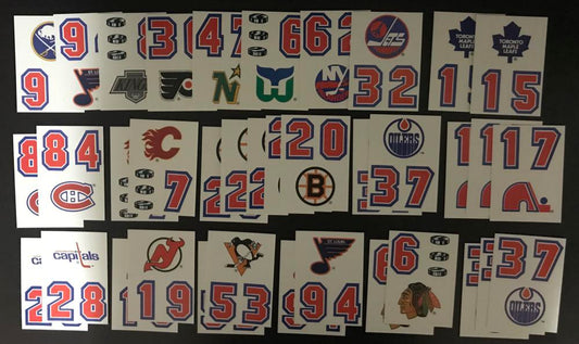 1989-90 Topps NHL Hockey Sticker Insert Lot #1 of 37 Cards - Mint Condition