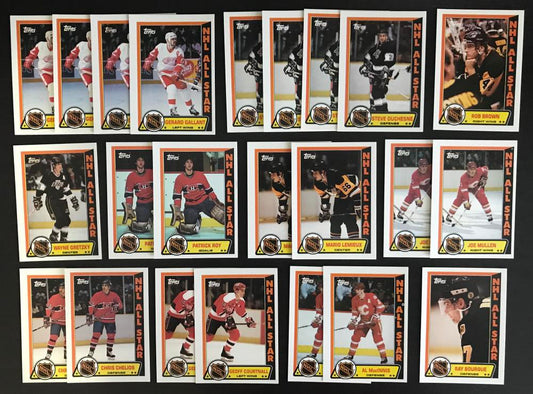 1989-90 Topps NHL Hockey Sticker Insert Lot #2 of 23 Cards - Gretzky, Roy