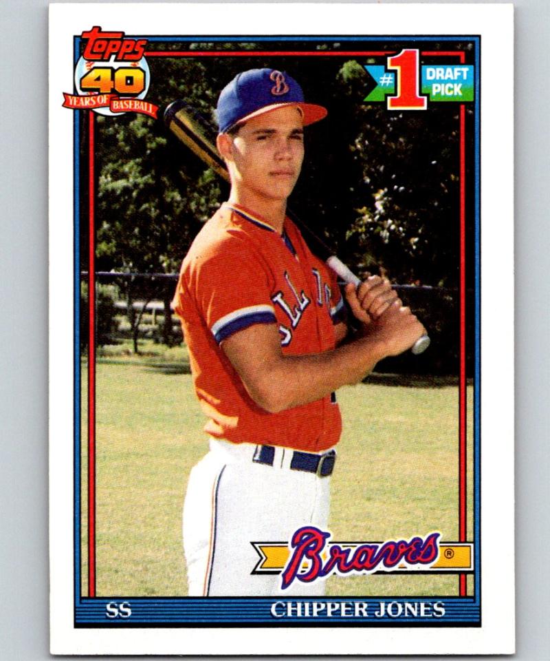 1991 Topps #333 Chipper Jones MINT RC Rookie MLB Baseball Braves 06697