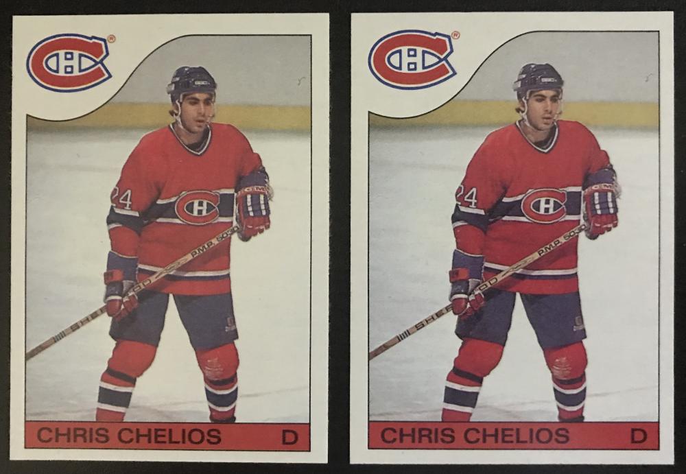 1985-86 Topps #51 Chris Chelios MINT NHL Hockey Lot of 2 Cards