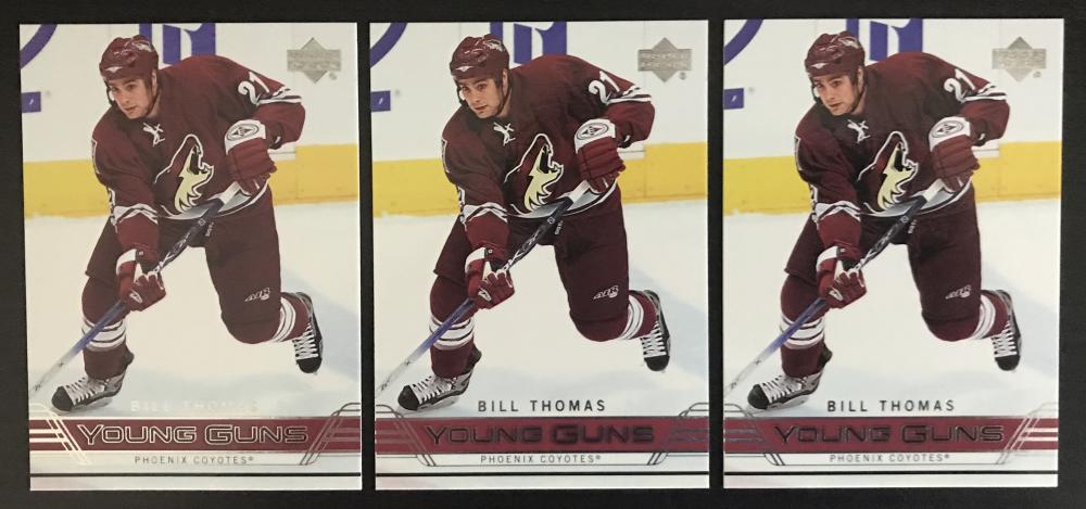2006-07 Upper Deck #234 Bill Thomas Young Guns YG Rookie RC Lot of 3 Image 1