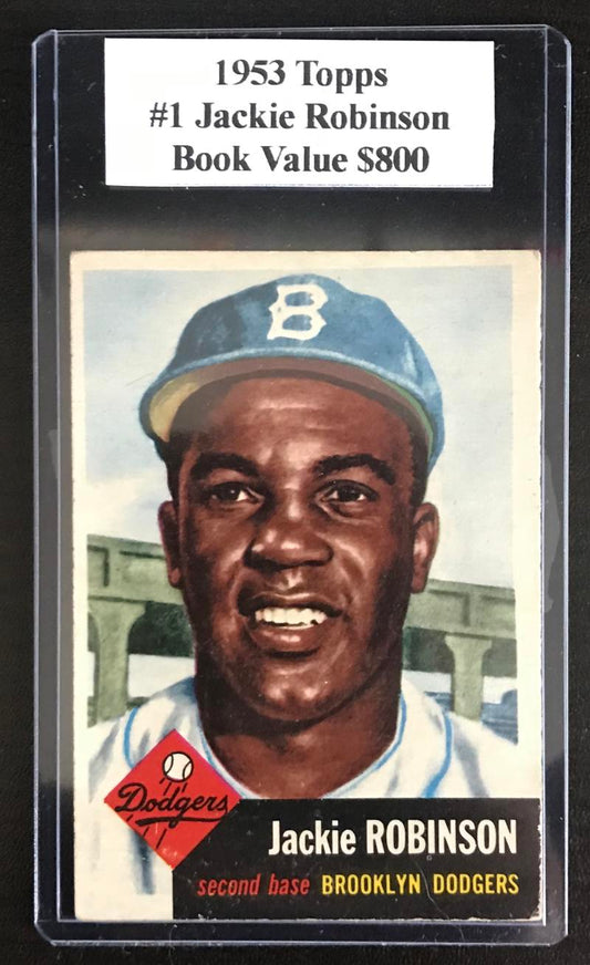 1953 Topps #1 Jackie Robinson Vintage MLB Baseball Card - BV $800