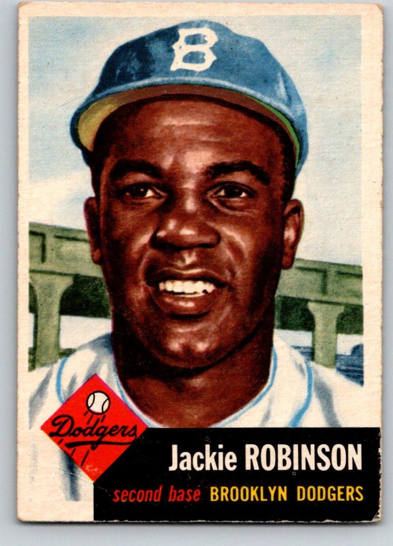 1953 Topps #1 Jackie Robinson Vintage MLB Baseball Card - BV $800