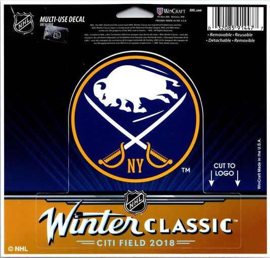 Wincraft Buffalo Sabres Winter Classic Multi-Use Decal Sticker 5"x6"  Image 1