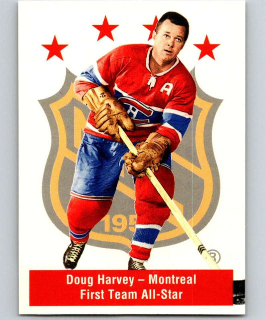 1994-95 Parkhurst Missing Link #136 Doug Harvey Canadiens AS NHL Hockey Image 1