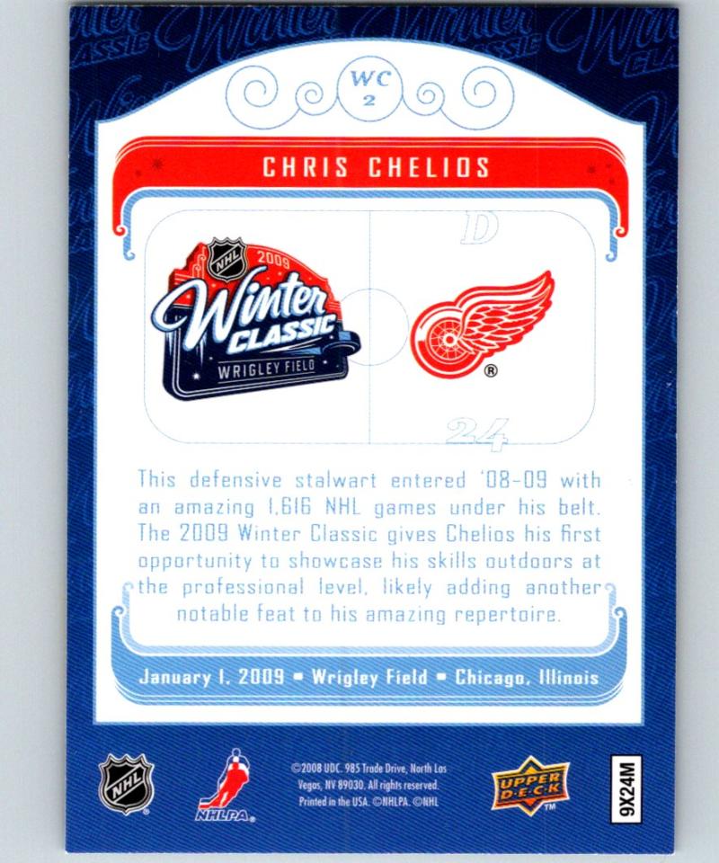 2008-09 Upper Deck MVP Winter Classic #WC2 Chris Chelios NHL Hockey