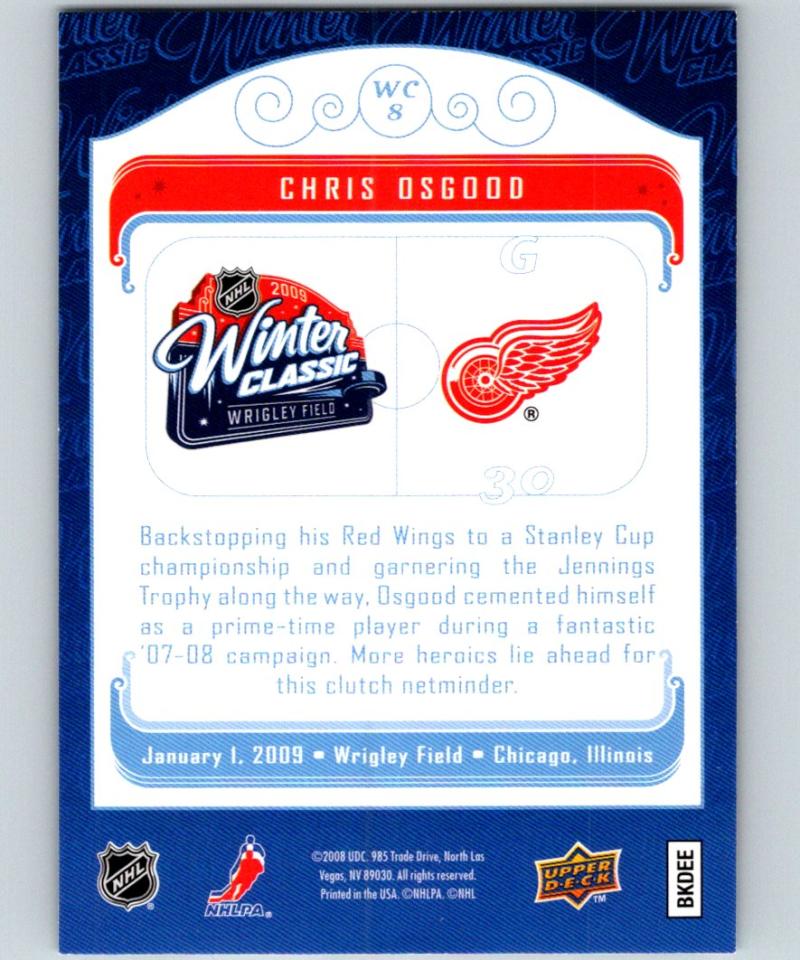 2008-09 Upper Deck MVP Winter Classic #WC8 Chris Osgood NHL Hockey